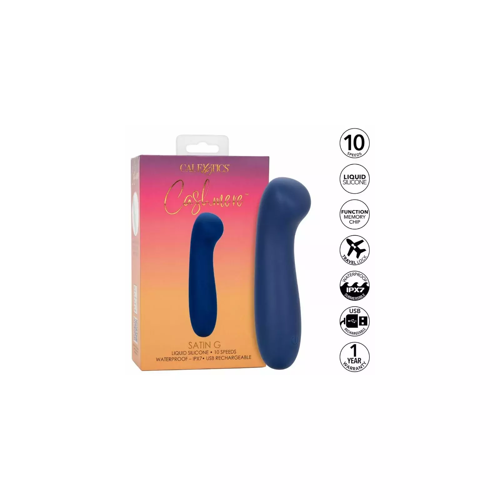 Vibrators CalExotics Cashmere Satin G Blue Photo 1