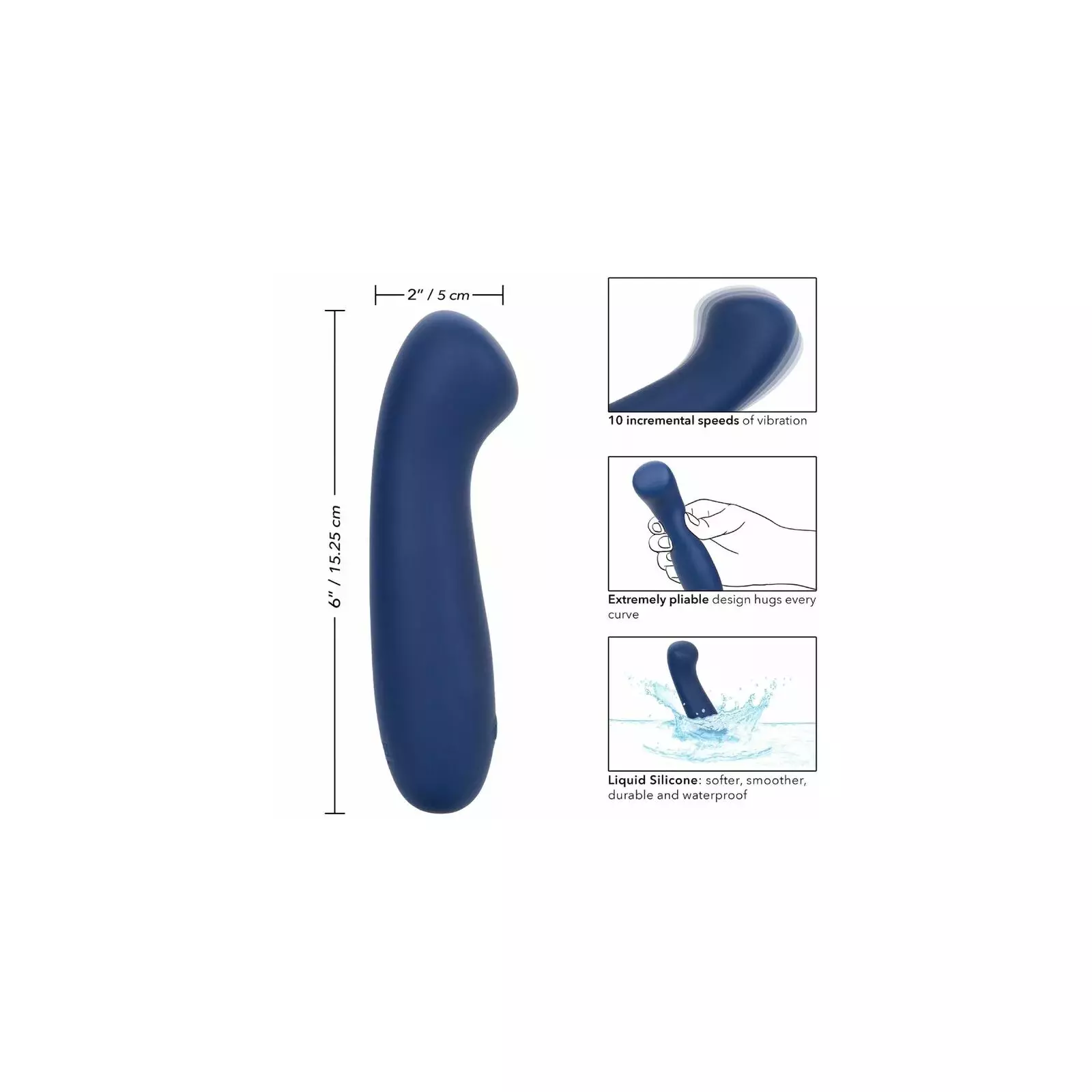 Vibrators CalExotics Cashmere Satin G Blue Photo 7
