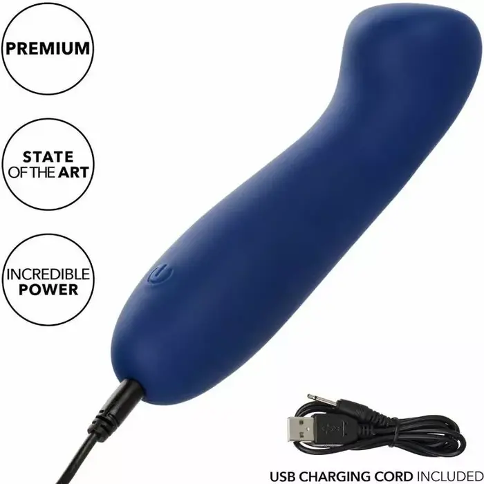 Вибратор для точки G CalExotics Cashmere Satin G Blue Photo 8
