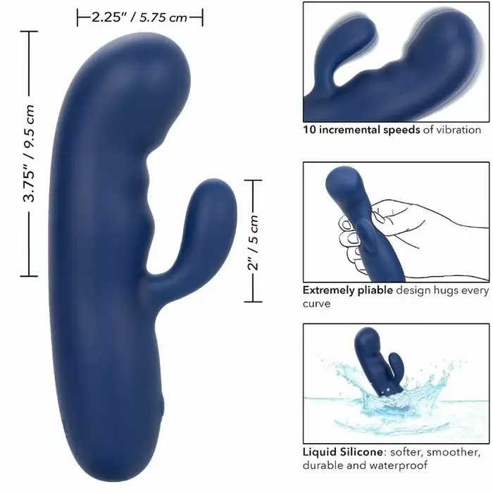CalExotics Cashmere Silk Duo Blue vibrators Photo 9