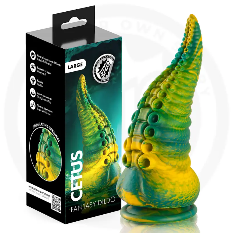 Dildonis EPIC CETUS zaļš — silikona liels Photo 6