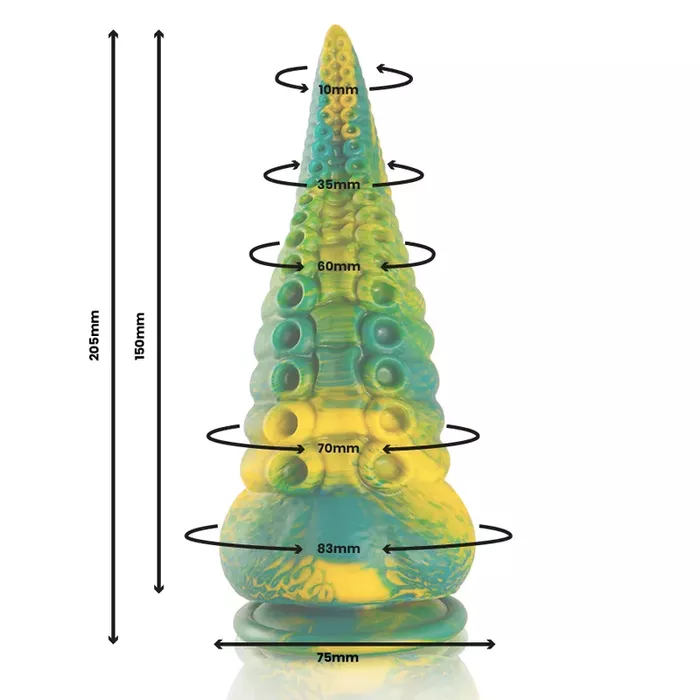Dildo EPIC CETUS Green tentacle — silicone large Photo 2