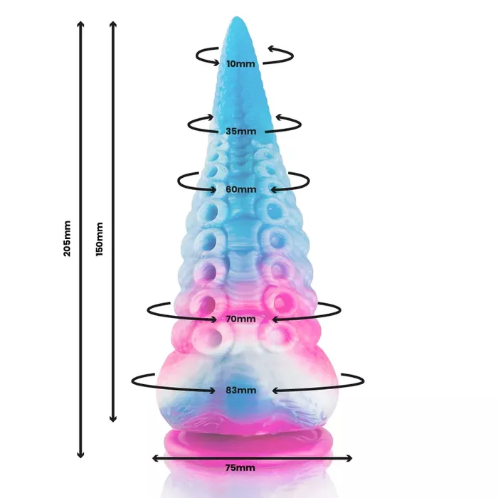 Dildo EPIC Phorcys Blue — silikona liels tentaklis Photo 4