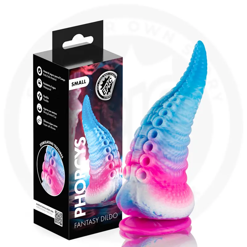 EPIC Phorcys Blue tentacle silicone dildo, small Photo 6
