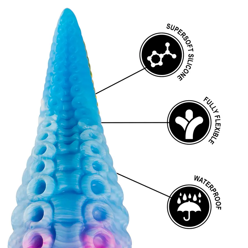 EPIC Phorcys Blue tentacle silicone dildo, small Photo 8
