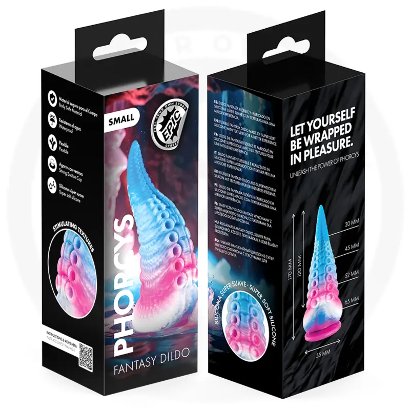 EPIC Phorcys Blue tentacle silicone dildo, small Photo 10