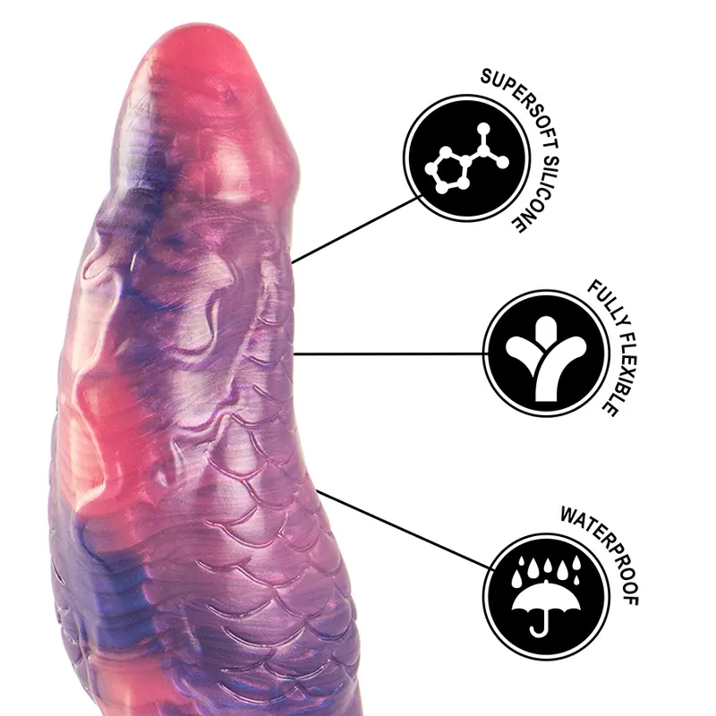 Dildo EPIC Medusa — silikons ar ribām Photo 8