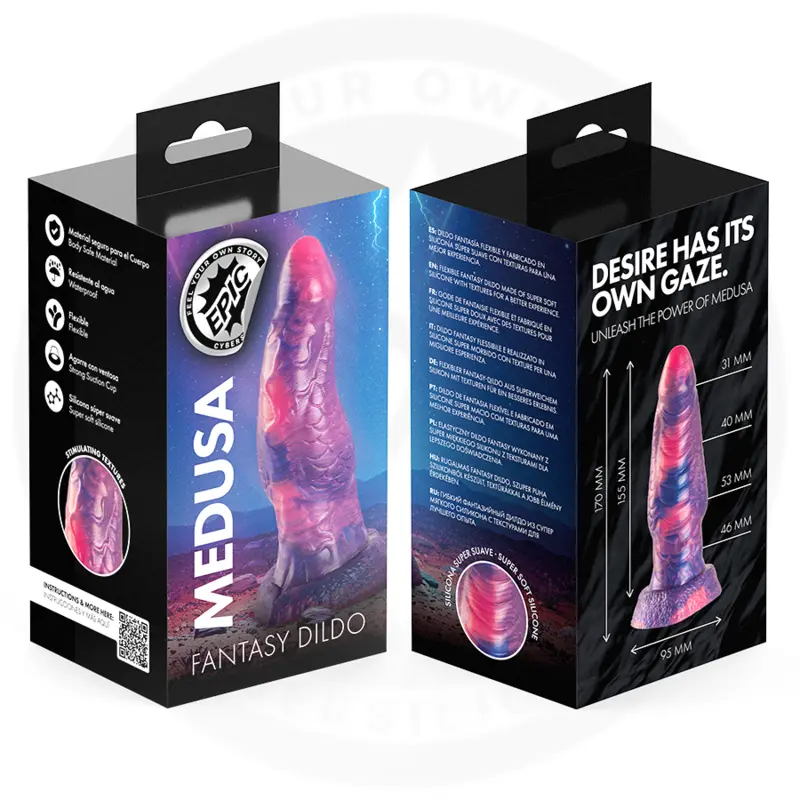 Dildo EPIC Medusa — silikons ar ribām Photo 10