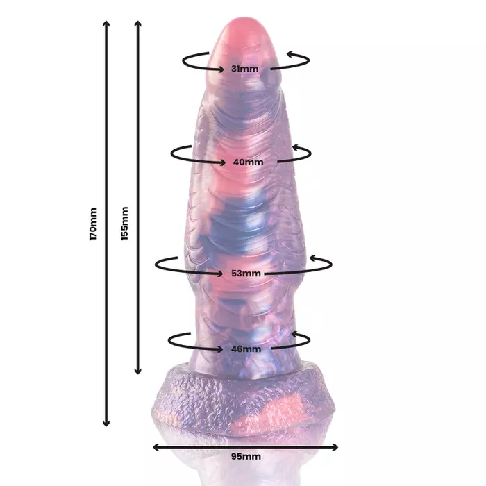 Dildo EPIC Medusa — silikons ar ribām Photo 2