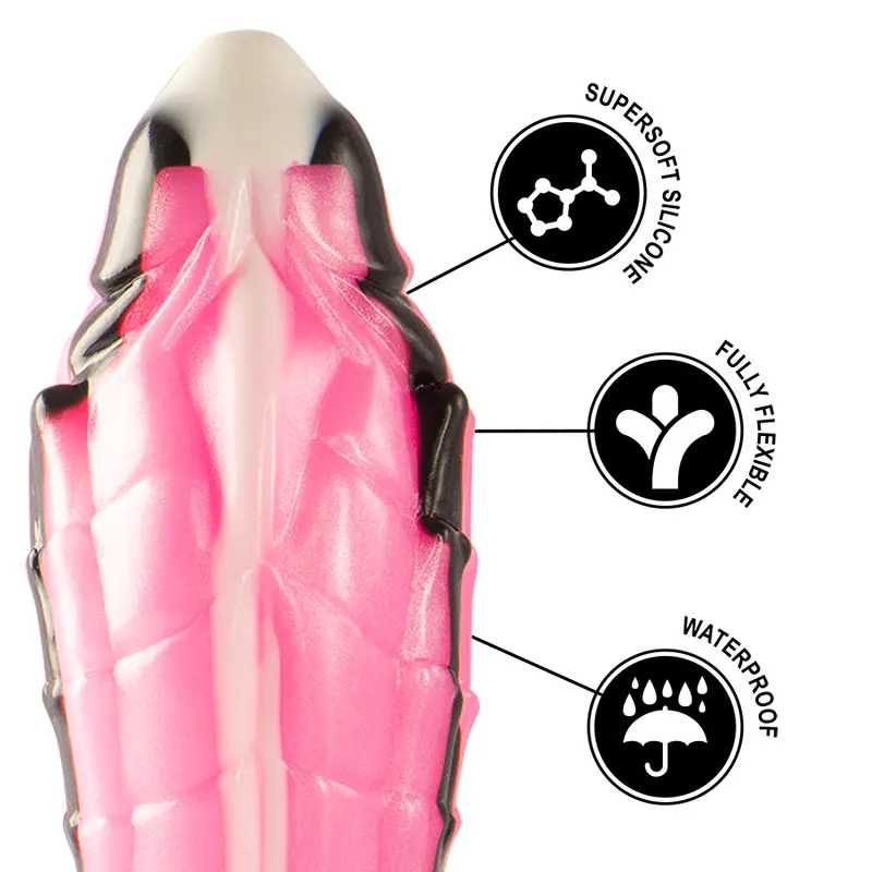 Dildo EPIC TRITON — silikons, rāpuļu tekstūra Photo 9