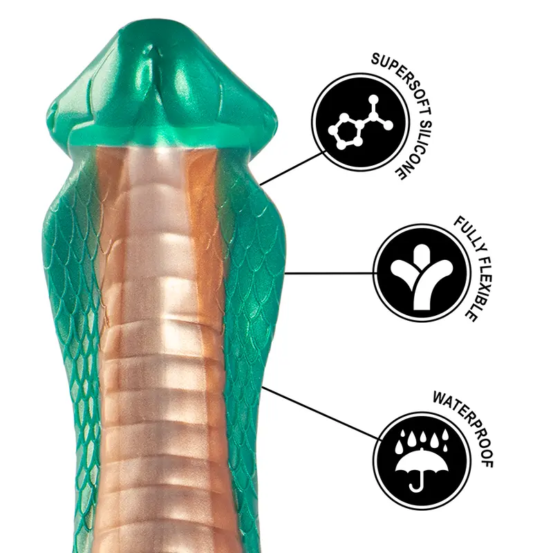 Dildis EPIC Python Cobra Green — silikons Photo 8