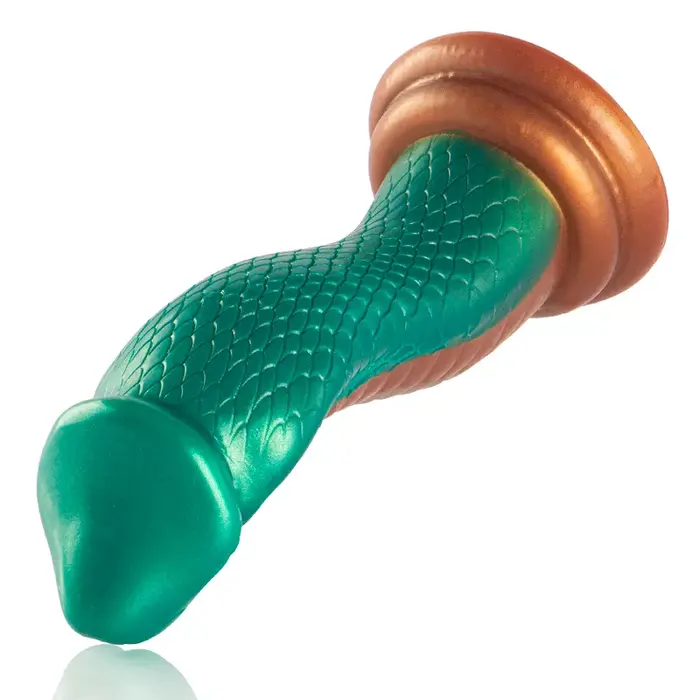 Dildo EPIC Python Cobra Green — silicone textured Photo 3
