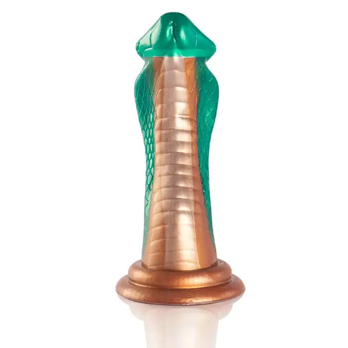 Dildo EPIC Python Cobra Green — silicone textured Photo 4