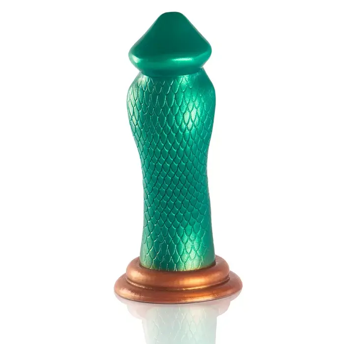 Dildo EPIC Python Cobra Green — silicone textured Photo 5
