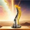 Dildo EPIC DRAKON Yellow Cobra — silikona teksturēts Photo 6