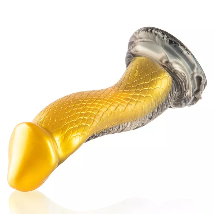 Dildo EPIC DRAKON Yellow Cobra — silicone textured Photo 3