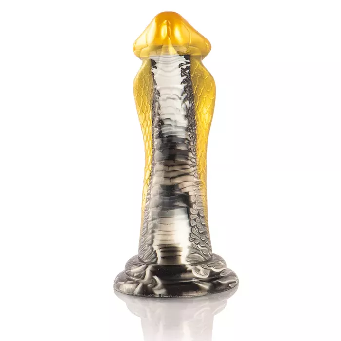 Dildo EPIC DRAKON Yellow Cobra — silicone textured Photo 4