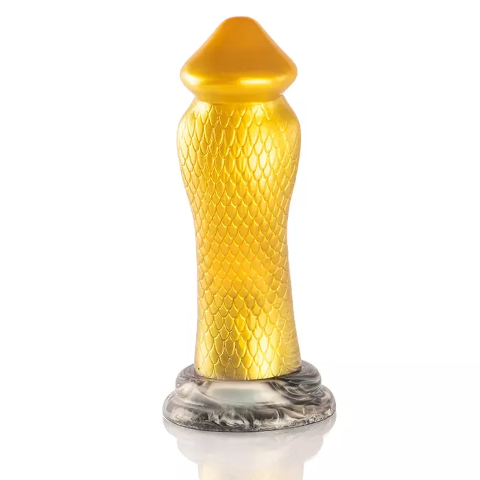 Dildo EPIC DRAKON Yellow Cobra — silicone textured Photo 5