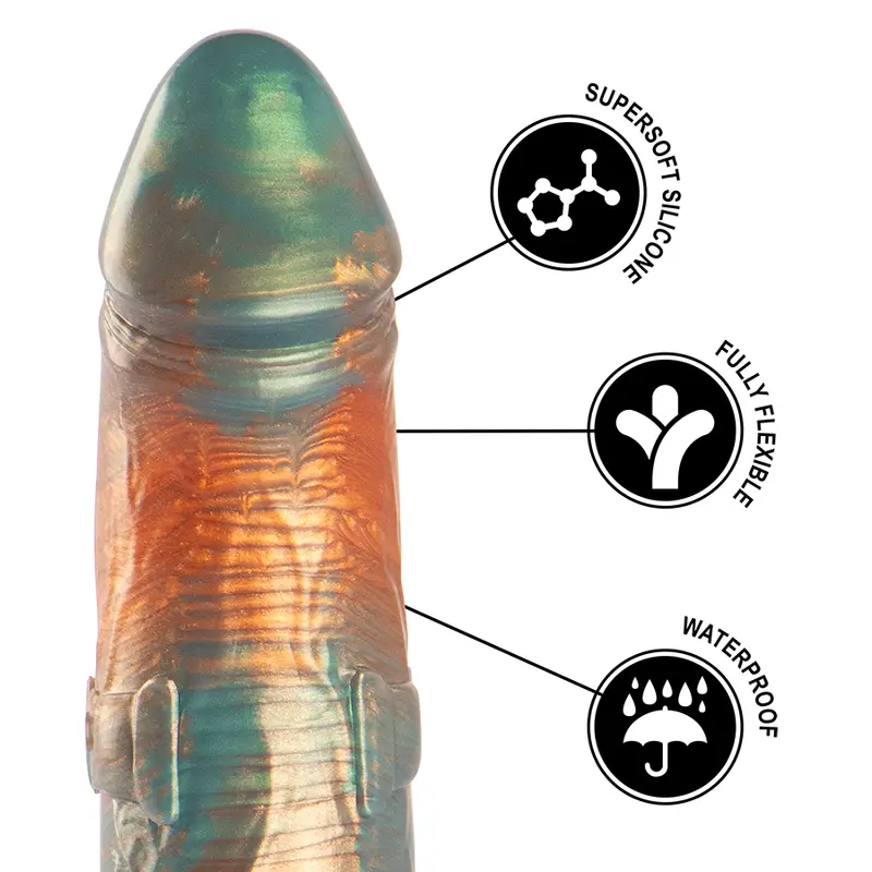 Dildos EPIC Talos — silikons, ergonomisks, melns Photo 8