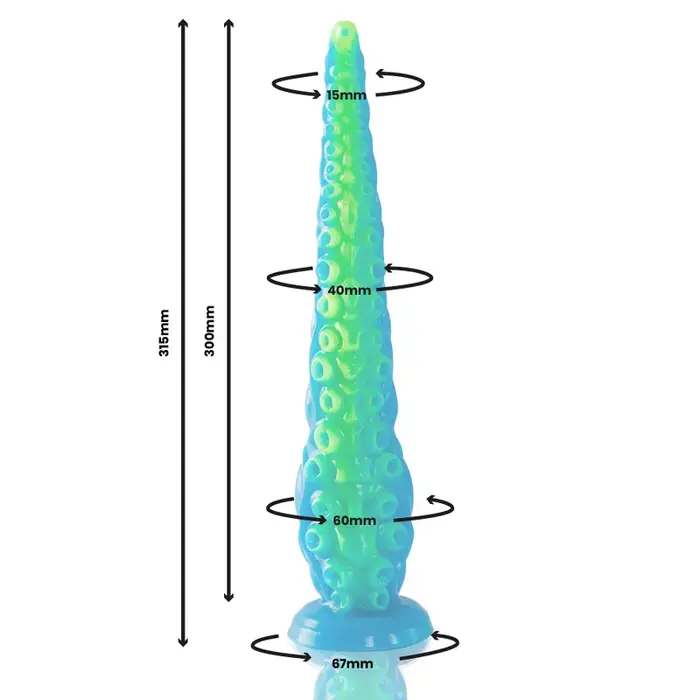 Dildo EPIC Scylla Fluorescent Thin Tentacle Photo 2