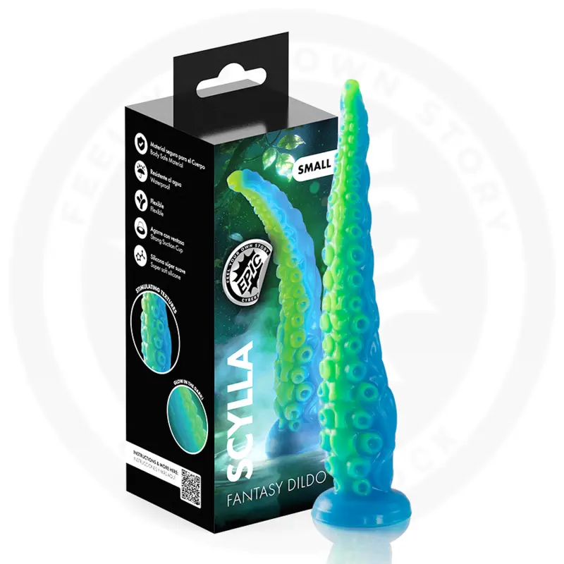 Dildo EPIC Scylla Fluorescent Thin Tentacle — mazs silikona Photo 7