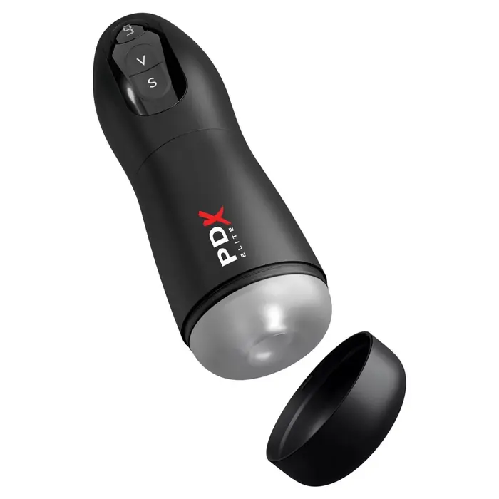 PIPEDREAM Suck-O-Matic Frosted Black handheld masturbator Photo 3