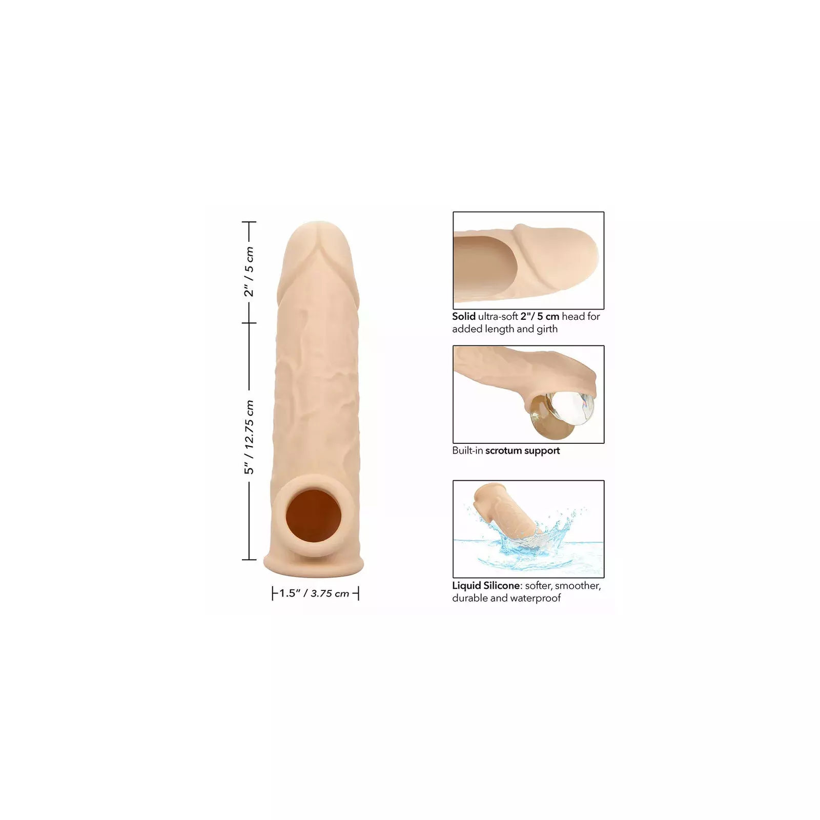 Насадка на пенис CalExotics PERFORMANCE MAXX LIFE-LIKE EXTENSION 7 LIGHT SKIN Photo 11