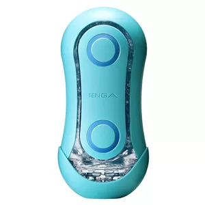 Мастурбатор Tenga Flip Orb Ocean Blue — складной силиконовый мастурбатор, глубина введения 14 см, Ø 3,5 см, в комплекте лубрикант