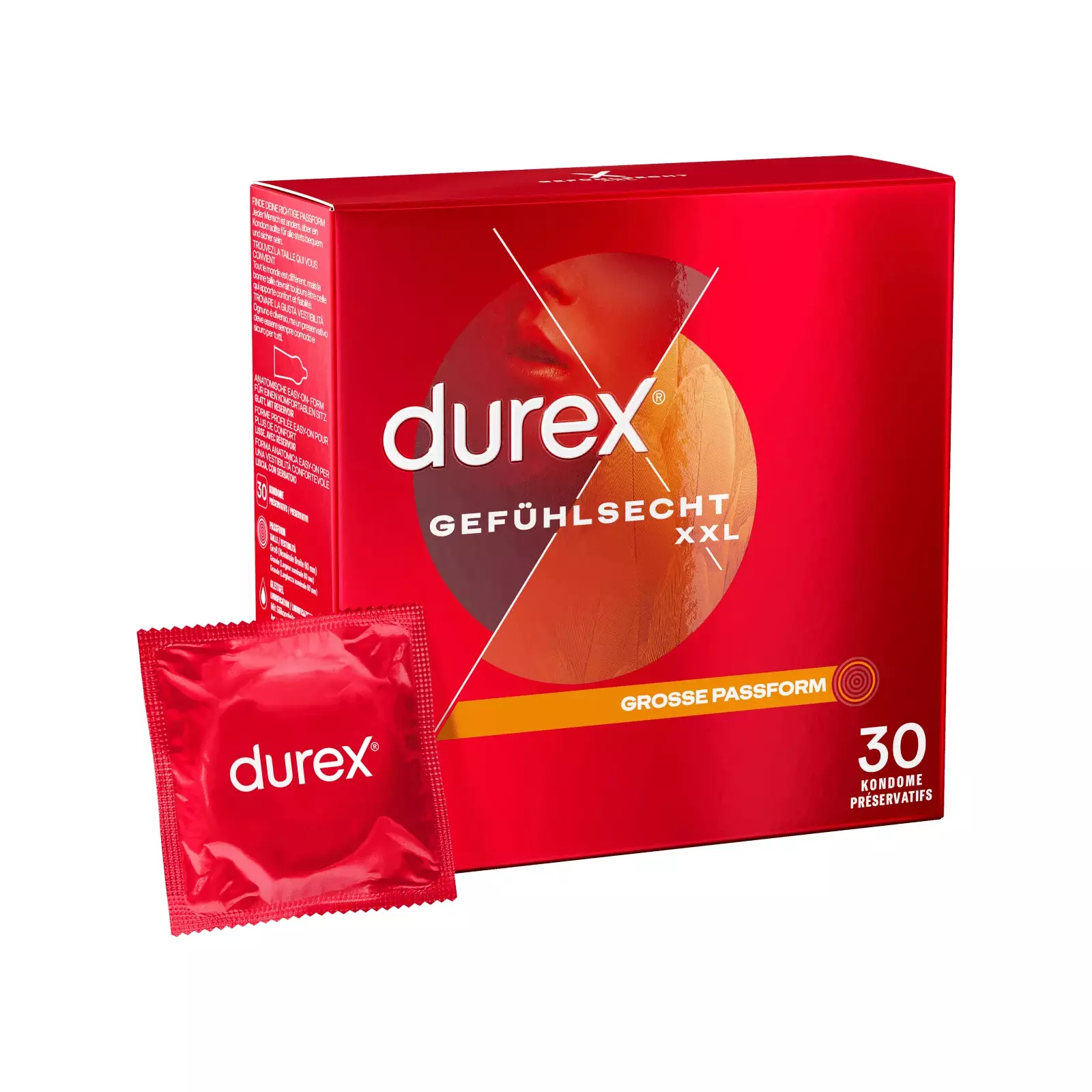 Мужской презерватив Durex Gefühlsecht XXL, 04157820000 Photo 1
