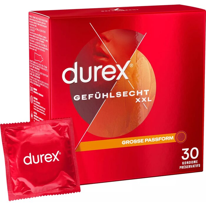 Мужской презерватив Durex Gefühlsecht XXL, 04157820000 Photo 1
