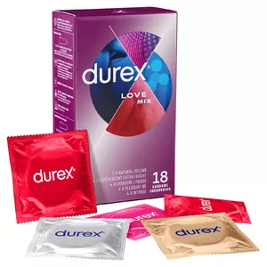 Мужские презервативы Durex Love Mix 18 шт. Ассорти, 56 мм, 195 мм