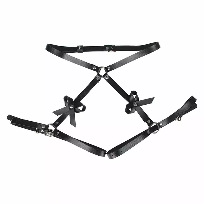 Кожаная портупея SUBBLIME на талию и ноги - черная Photo 4