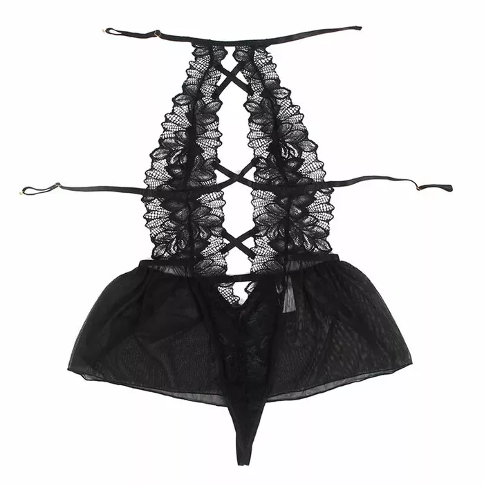 Кружевное боди SUBBLIME Teddy - Черное S/M Photo 6