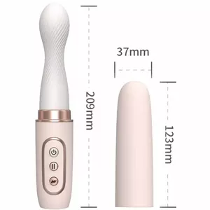Вибратор-ротатор с автоматическим телескопическим механизмом ARMONY FOR COUPLES D-237938 — силикон, жёлтый