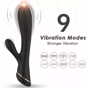 Trusa vibrators ARMONY FOR COUPLES D-237934 — silikons, melns, vairāki vibrācijas režīmi, ūdensizturīgs