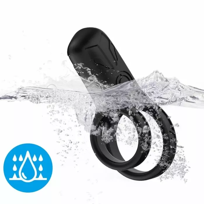 Penisa stiprinājums ARMONY DOUBLE RING VIBRATOR BLACK Photo 3