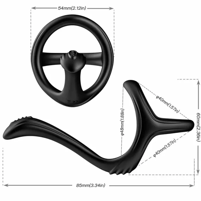 Анальное кольцо ARMONY FOR COUPLES TREASURE Double Anal Ring Black Photo 2