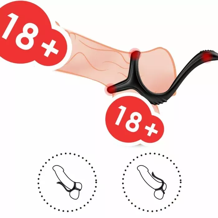Анальное кольцо ARMONY FOR COUPLES TREASURE Double Anal Ring Black Photo 3