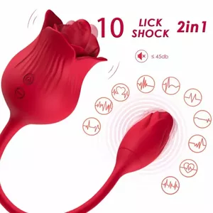 Clitoral Stimulator Vibrator ARMONY FOR COUPLES D-237967 — pink, tail design, 10 modes, red
