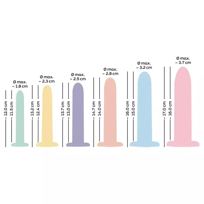 You2Toys Six in A Row — 6 silikona dildo komplekts Photo 8
