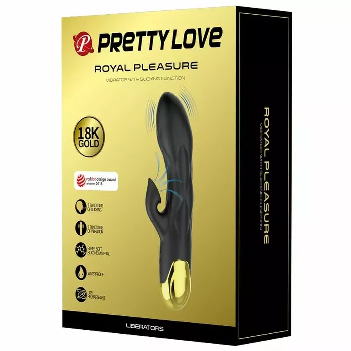 Вибратор pretty love D-237365 — перезаряжаемый, золотистый Photo 7