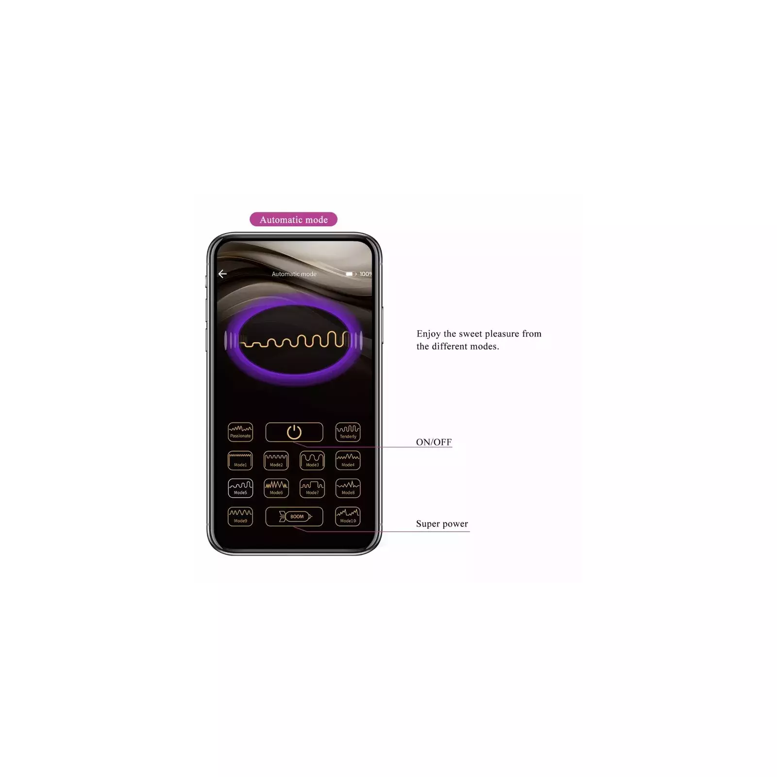 PRETTY LOVE CASPER PURPLE Rechargeable Vibrating Egg D-238704 Photo 15