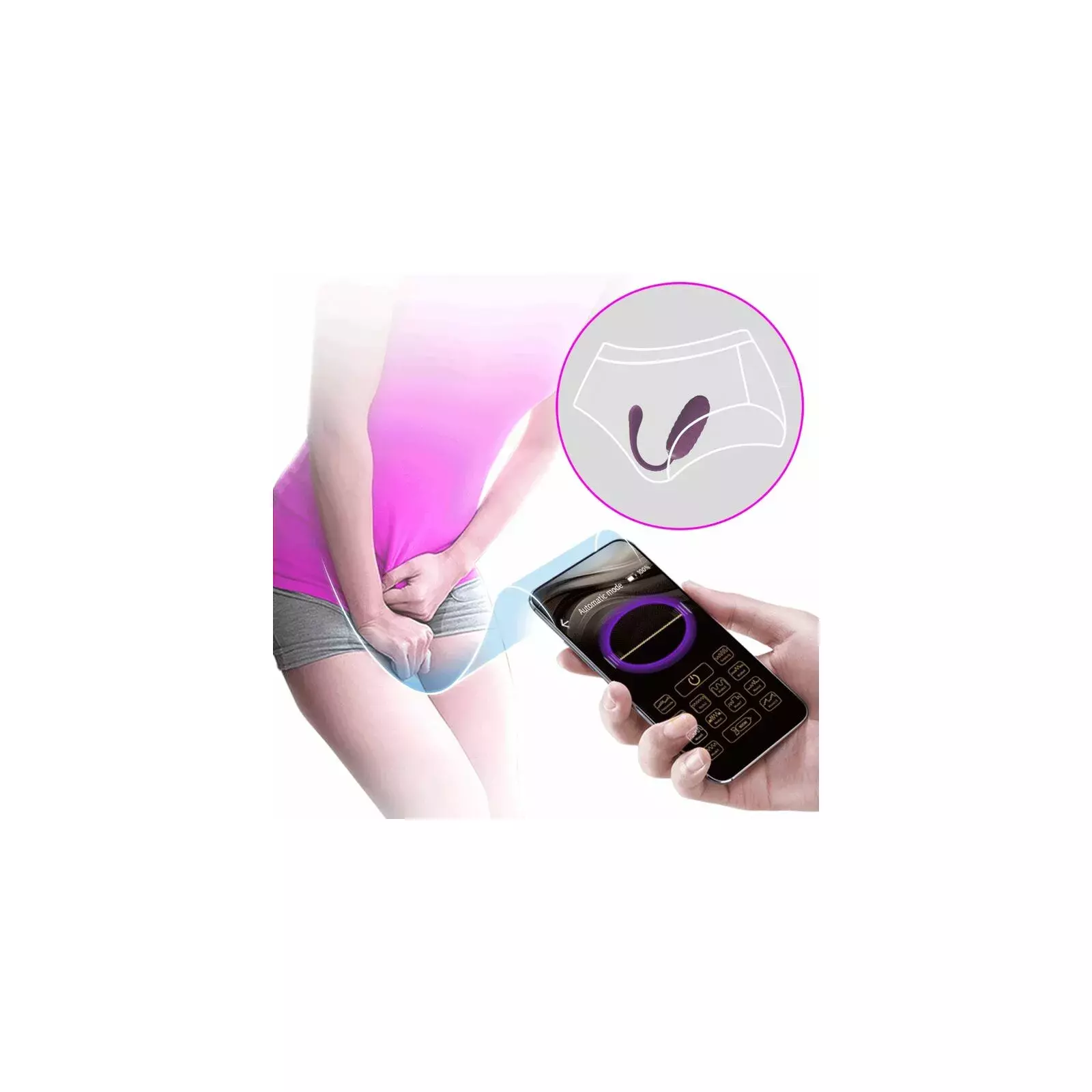 PRETTY LOVE CASPER PURPLE Rechargeable Vibrating Egg D-238704 Photo 17