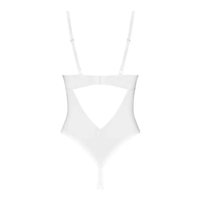 OBSESSIVE OBS Body XL/2XL melns sieviešu pieguļošs crotchless Photo 4