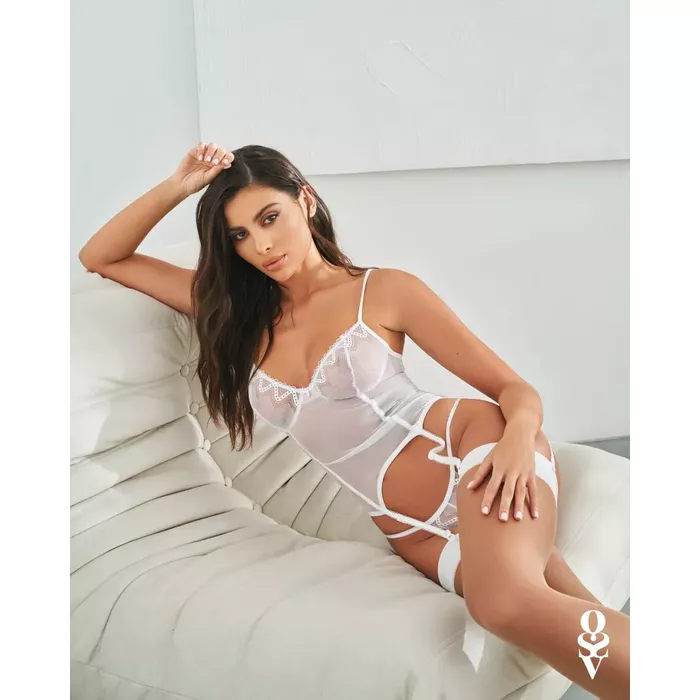 Corset set OBSESSIVE Alissium — basque & thong XS/S Photo 4