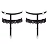 Leg garters Cottelli Collection S/M — adjustable velvet lace Photo 4