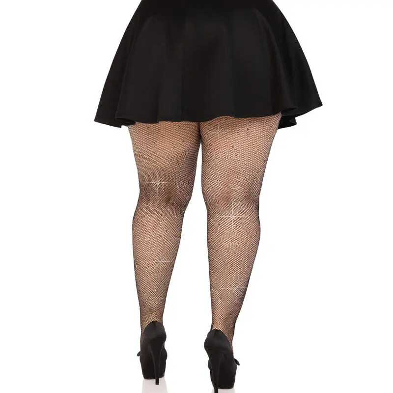 Колготки Leg Avenue Crystalized Mesh 1X/2X Photo 6