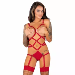 Боди LIVCO CORSETTI FASHION S/M Красный Thiara LC 20213 Set