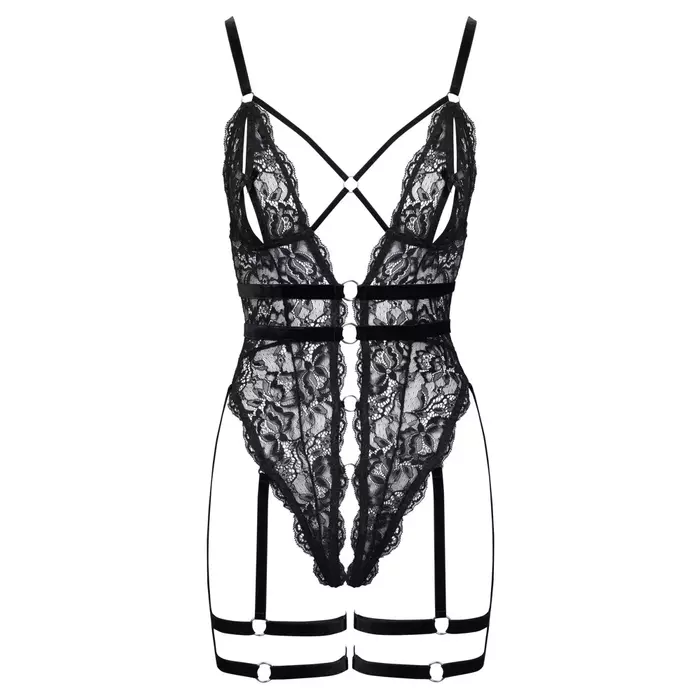 Кружевное боди Cottelli Collection Body Lace S Photo 8