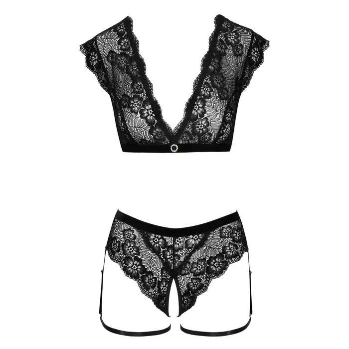 Cottelli Collection crotchless briefs and top, size L Photo 5